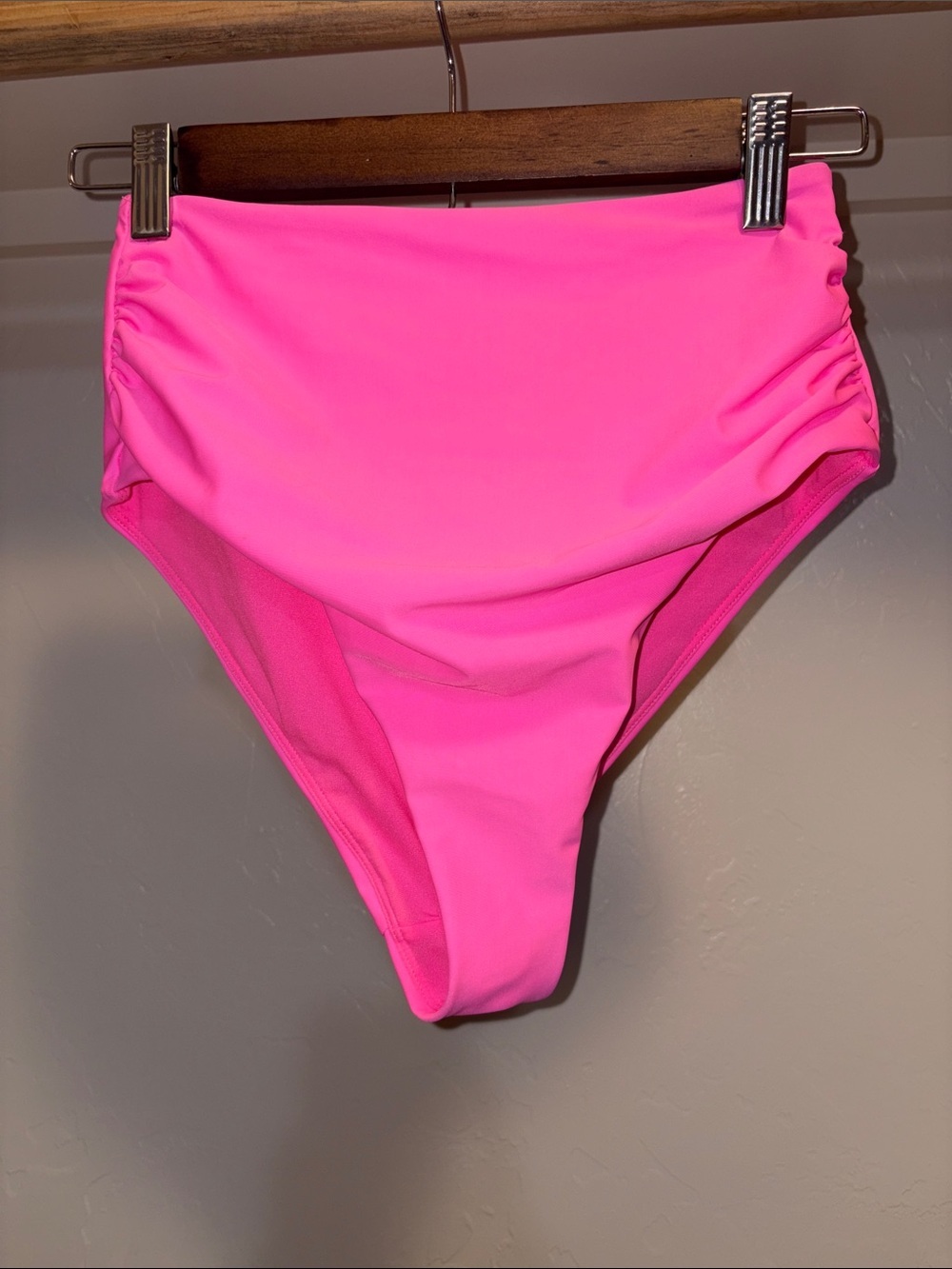 Puma Bright Pink High-Rise Bikini Bottoms